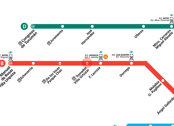 Tronador/Villa Ortuzar station map