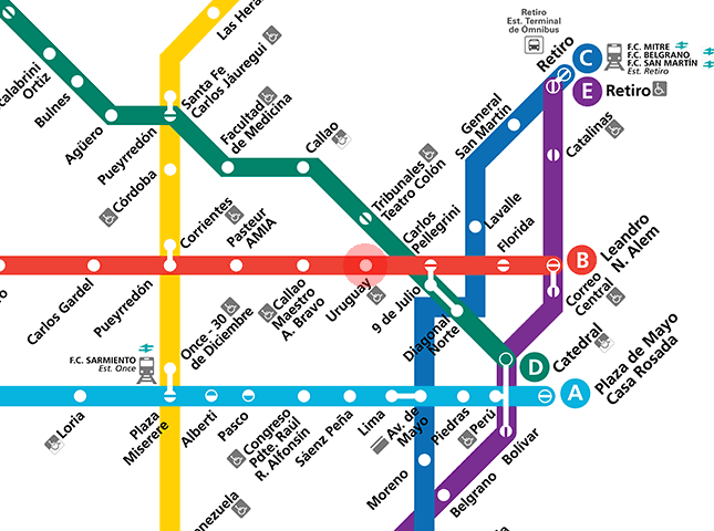 Uruguay station map