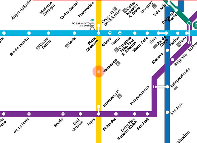 Venezuela station map