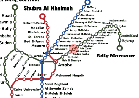 Abbassiya station map