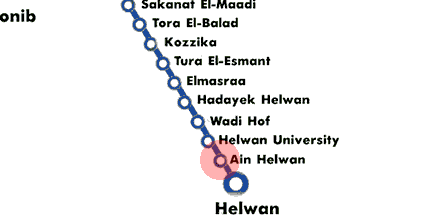 Ain Helwan station map