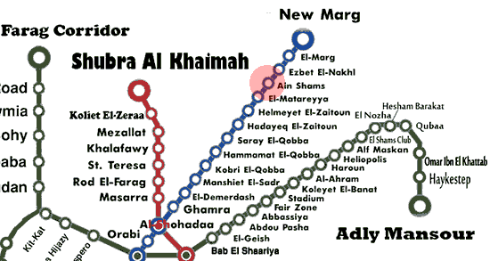 Ain Shams station map