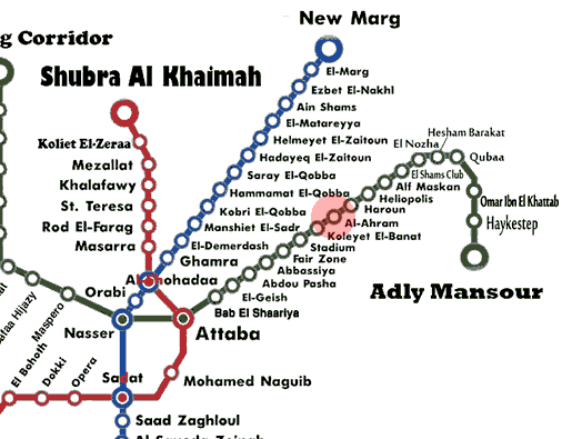 Al-Ahram station map