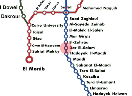 Dar El-Salam station map