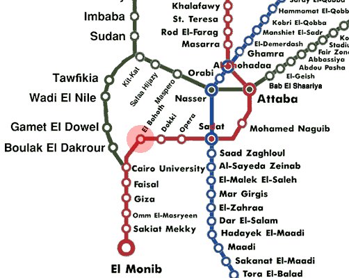 El Bohoth station map