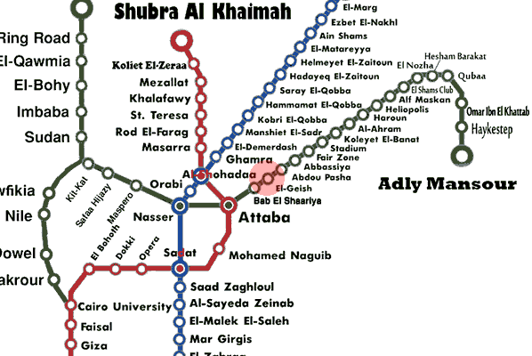 El Geish station map
