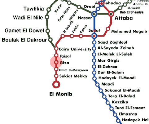 El Giza station map