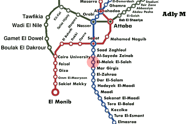 El-Malek El-Saleh station map