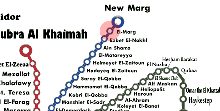 El-Marg station map
