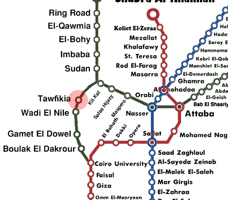 El-Tawfikeya station map