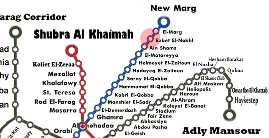 Ezbet El-Nakhl station map