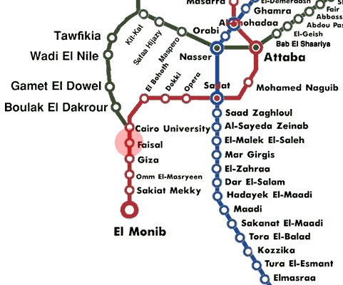 Faisal station map