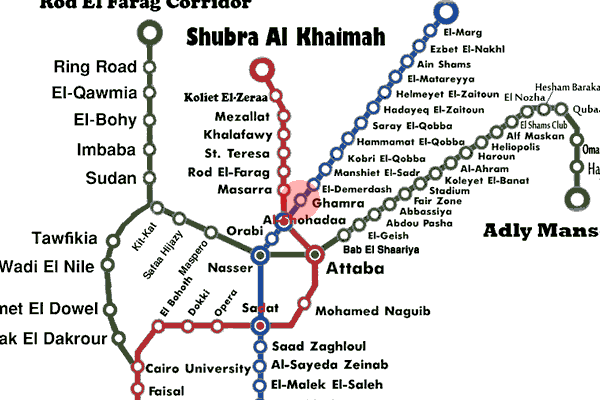 Ghamra station map