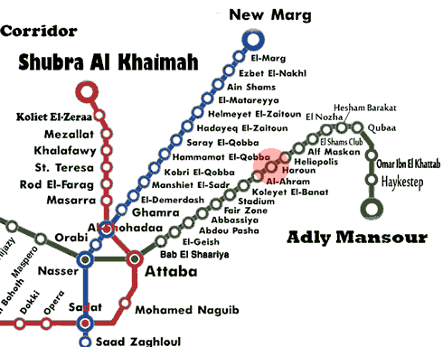 Haroun station map