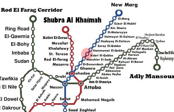 Kobri El-Qobba station map