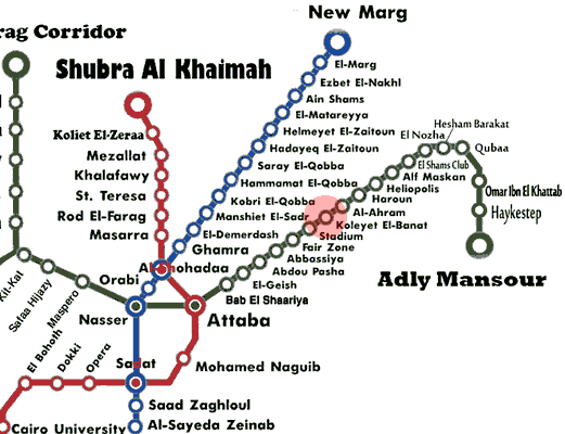 Koleyet El-Banat station map