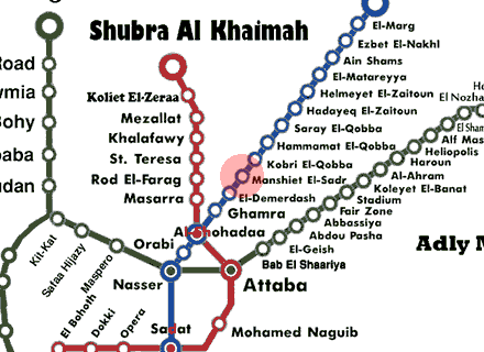 Manshiet El-Sadr station map