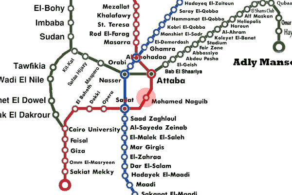 Mohamed Naguib station map