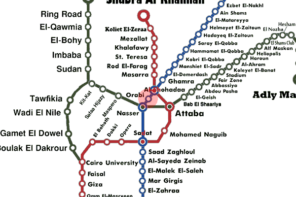Orabi station map