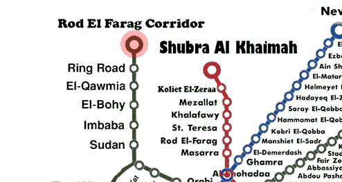 Rod al-Farag Axis station map