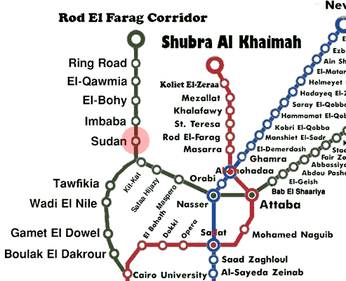Sudan Street station map