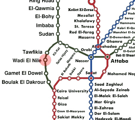Wadi El-Nil station map