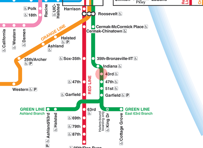 43rd station map