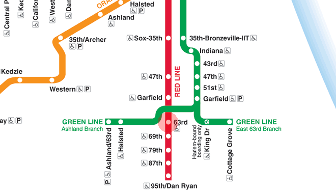 63rd station map