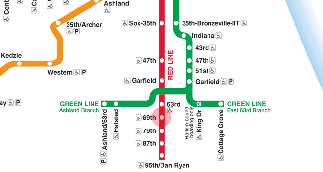 69th station map
