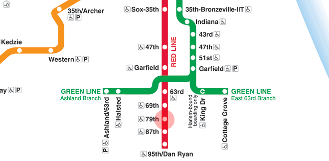 79th station map