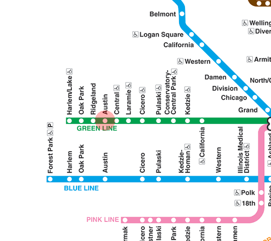 Austin station map