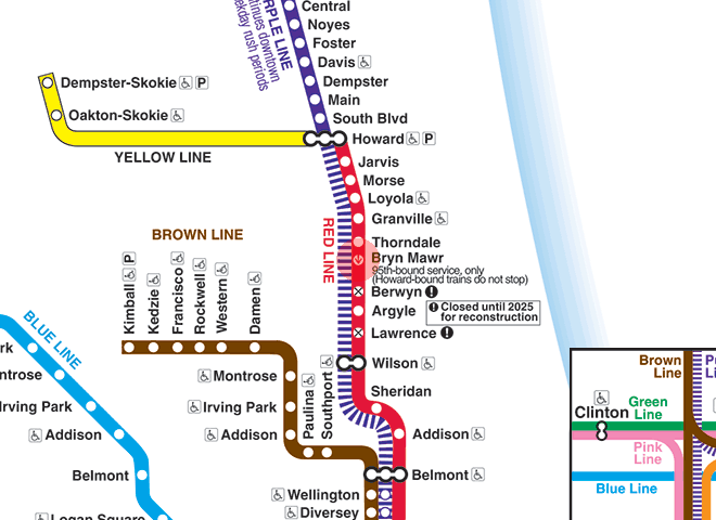 Bryn Mawr station map