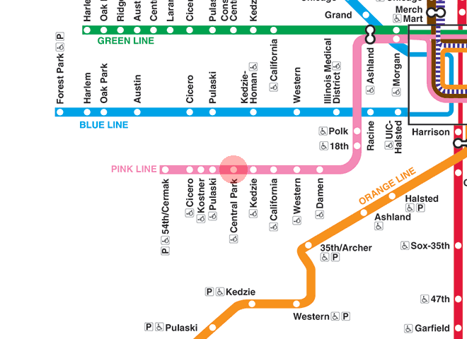 Central Park station map