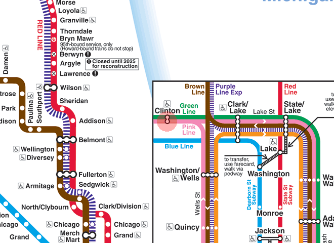 Clinton station map