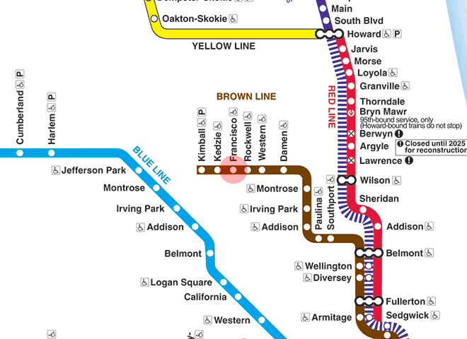 Francisco station map