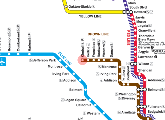 Kimball station map