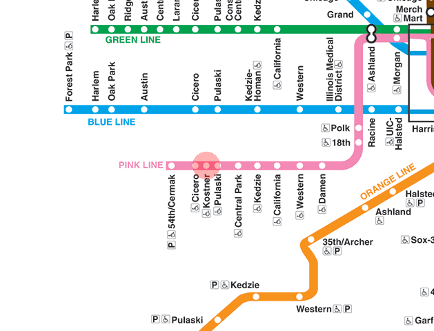Kostner station map