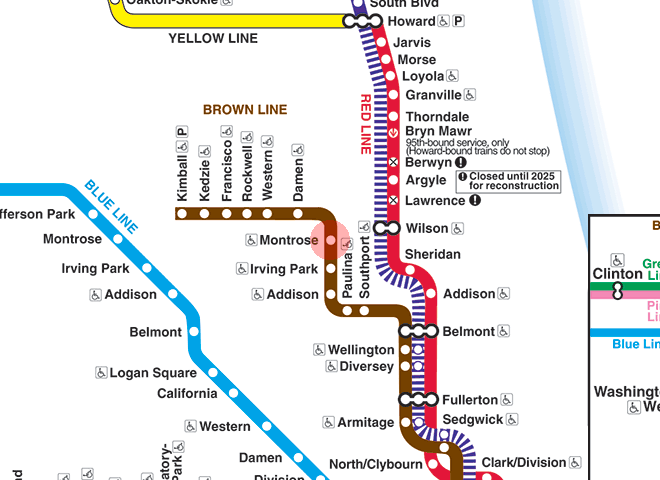 Montrose station map