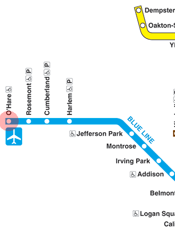 O'Hare station map