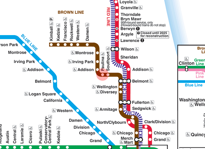 Paulina station map