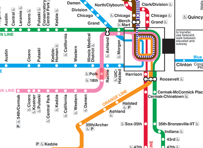 Polk station map