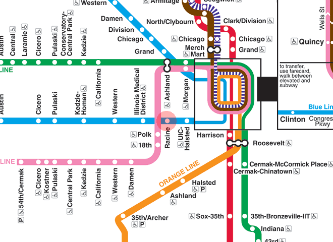 Racine station map