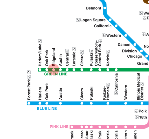 Ridgeland station map
