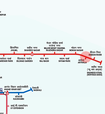 Arthala station map