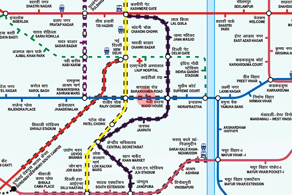 Barakhamba Road station map