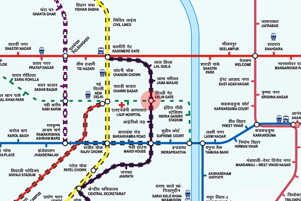 Delhi Gate station map