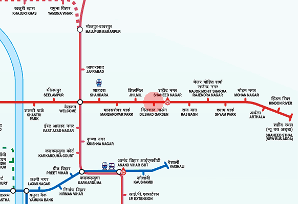 Dilshad Garden station map