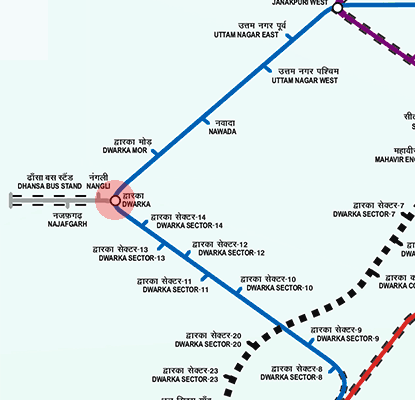 Dwarka station map