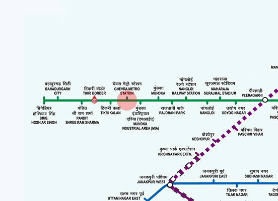 Ghevra station map