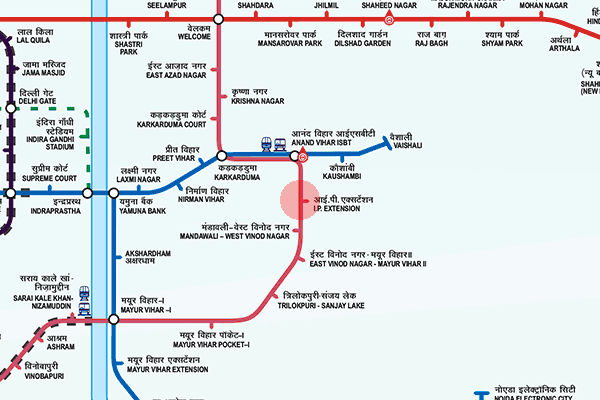 IP Extension station map